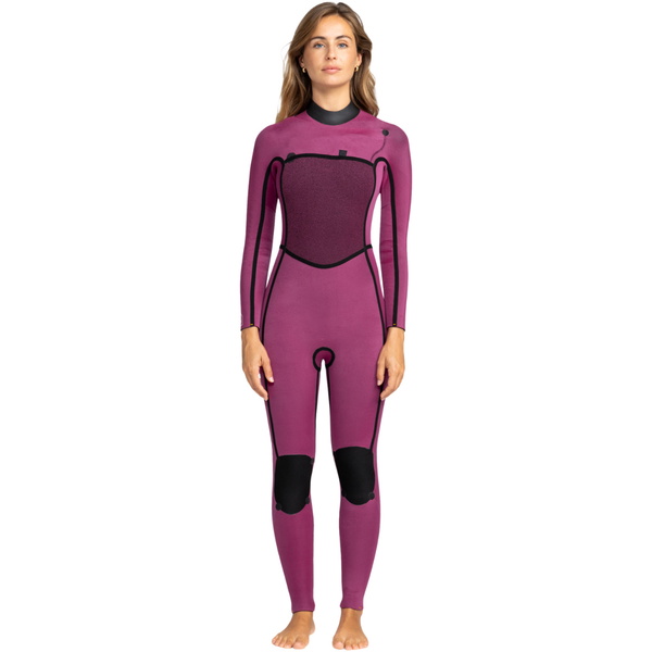 2025 Roxy Womens Rise 3/2mm Chest Zip Wetsuit ERJW103163 - Pomegranate